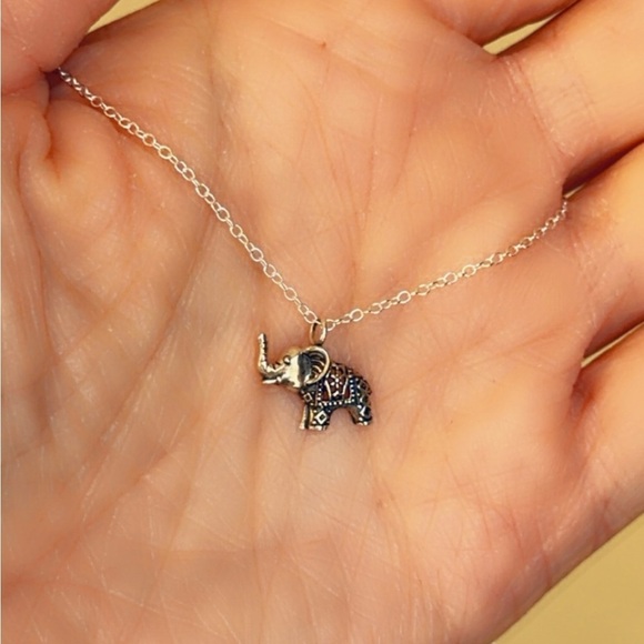 Sterling Silver Bali Elephant Necklace - Picture 4 of 7